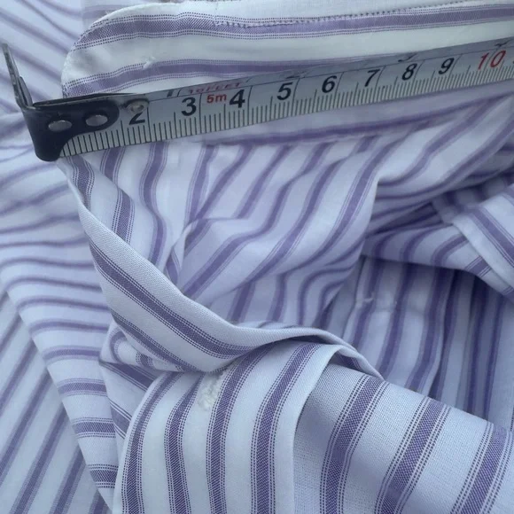 Isaia Lavender Striped Dress Shirt - Picture 10 of 13